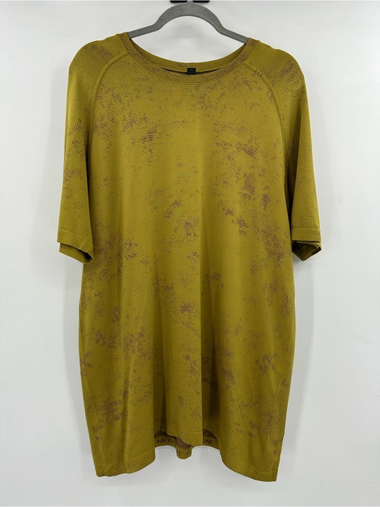 lululemon athletica Other - lululemon athletica Men's Green And Brown Short Sleeve Performance Tee XL